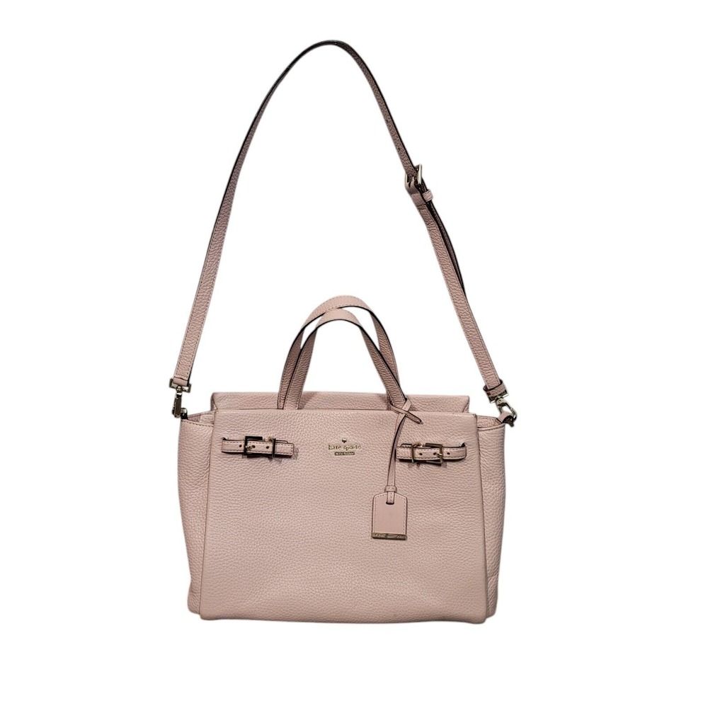 Kate Spade Holden Street Lanie Bag Pebbled Leather Pink Adjustable Strap Zip Top